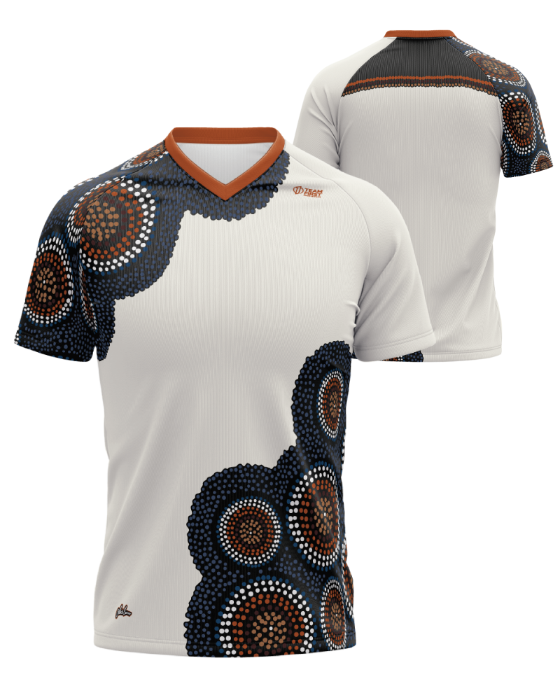 Indigenous Artwork Sublimated Jersey Raglan – Lewis Burns Design