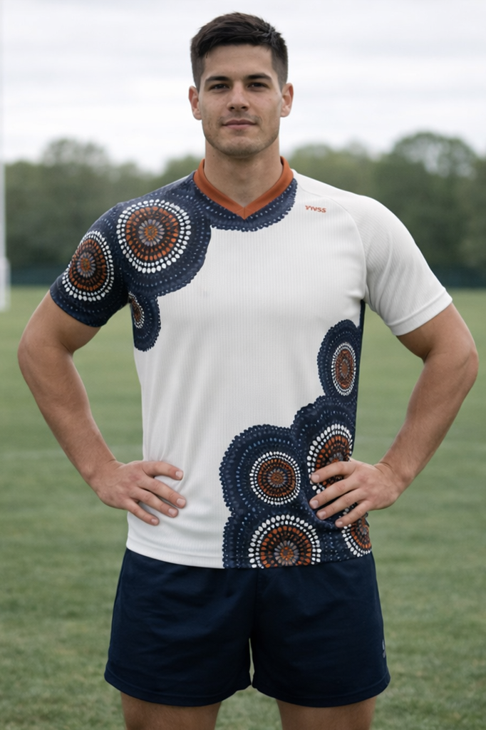 Indigenous Artwork Sublimated Jersey Raglan – Lewis Burns Design