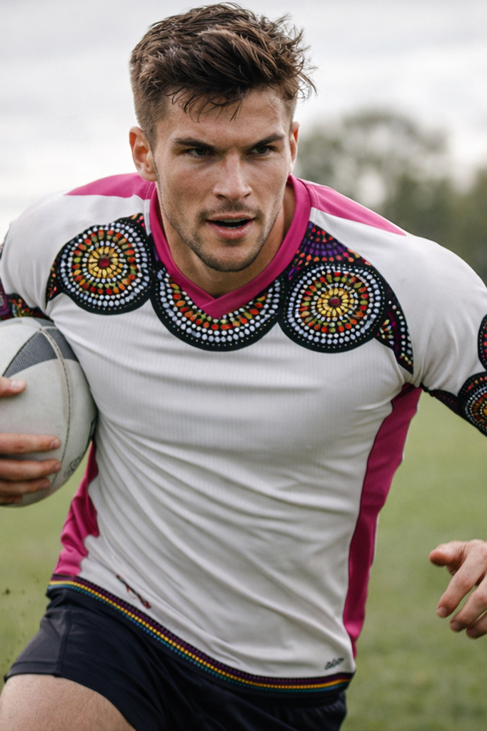 Indigenous Artwork Sublimated Jersey Raglan – Lewis Burns Design